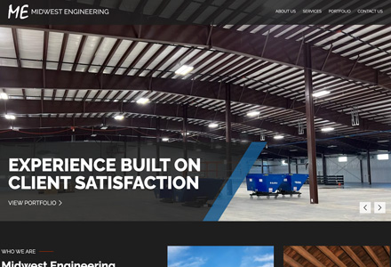 Screenshot of Midwest Engineering website