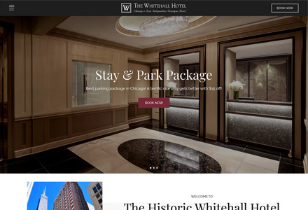 Screenshot of The White Hall Hotel website