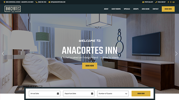 screenshot example featuring anacortesinn.com