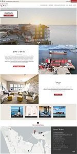 screenshot representing the Cannery Pier Hotel & Spa website in narrow view