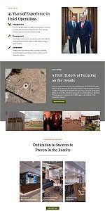 screenshot representing the InterMountain Hotels website in narrow view