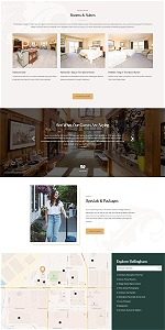 screenshot representing the Fairhaven Village Inn website in narrow view