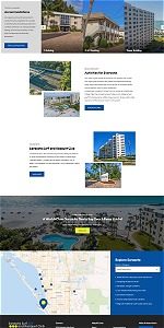 screenshot representing the Sarasota Surf & Racquet Club website in narrow view