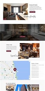 screenshot representing the Whitehall Hotel website in narrow view