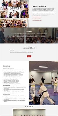screenshot representing the Jupiter Traditional Martial Arts website in narrow view