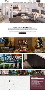 screenshot representing the Wine Valley Inn website in narrow view